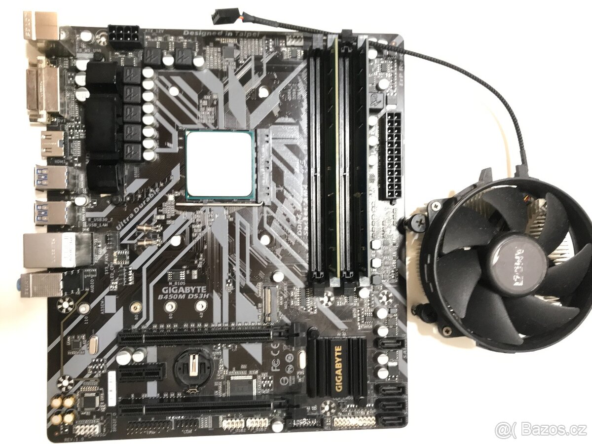 PC Bundle: MB Gigabyte B450M DS3H + CPU Ryzen 3 1200 + 16GB
