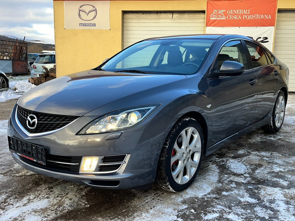 MAZDA 6 2.5 GT,BIXENONY,KŮŽE,ALU18,BOSE,PDC,VÝHŘEV,SERVIS