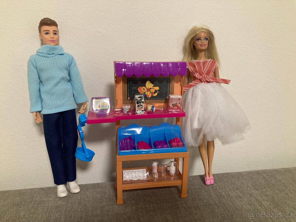 panenka barbie + ken+ stánek