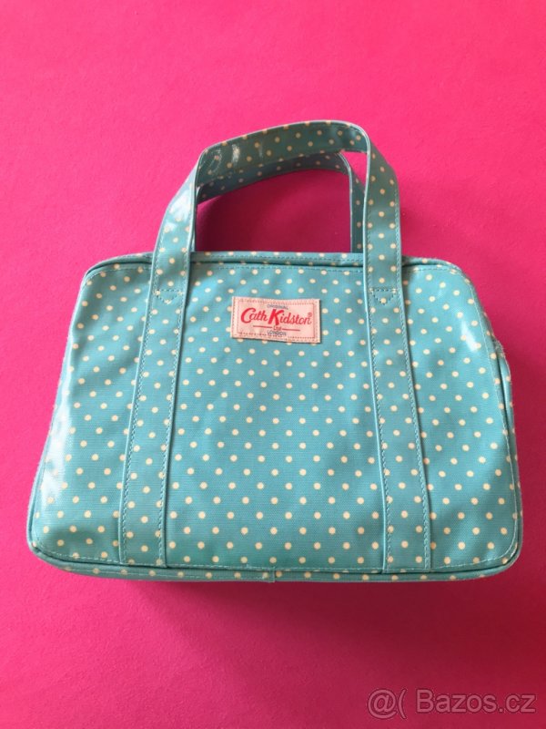 Originální kabelka Cath Kidston-modrá s puntíky