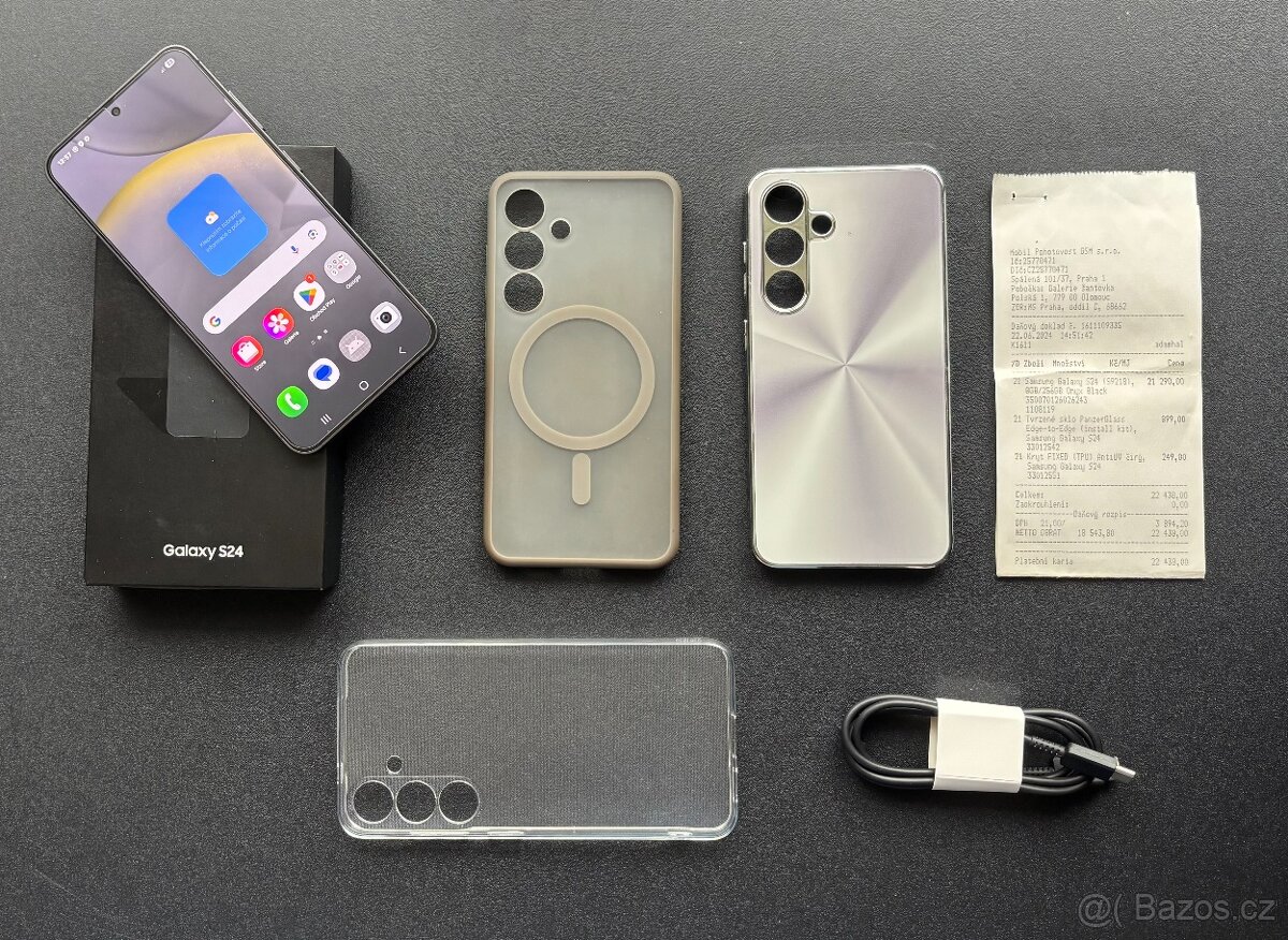 Samsung Galaxy S24 / 8+256 / V záruce do 6/2027.