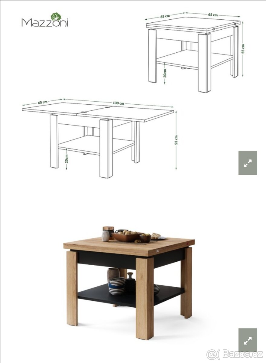 kompaktní konferenční stolek