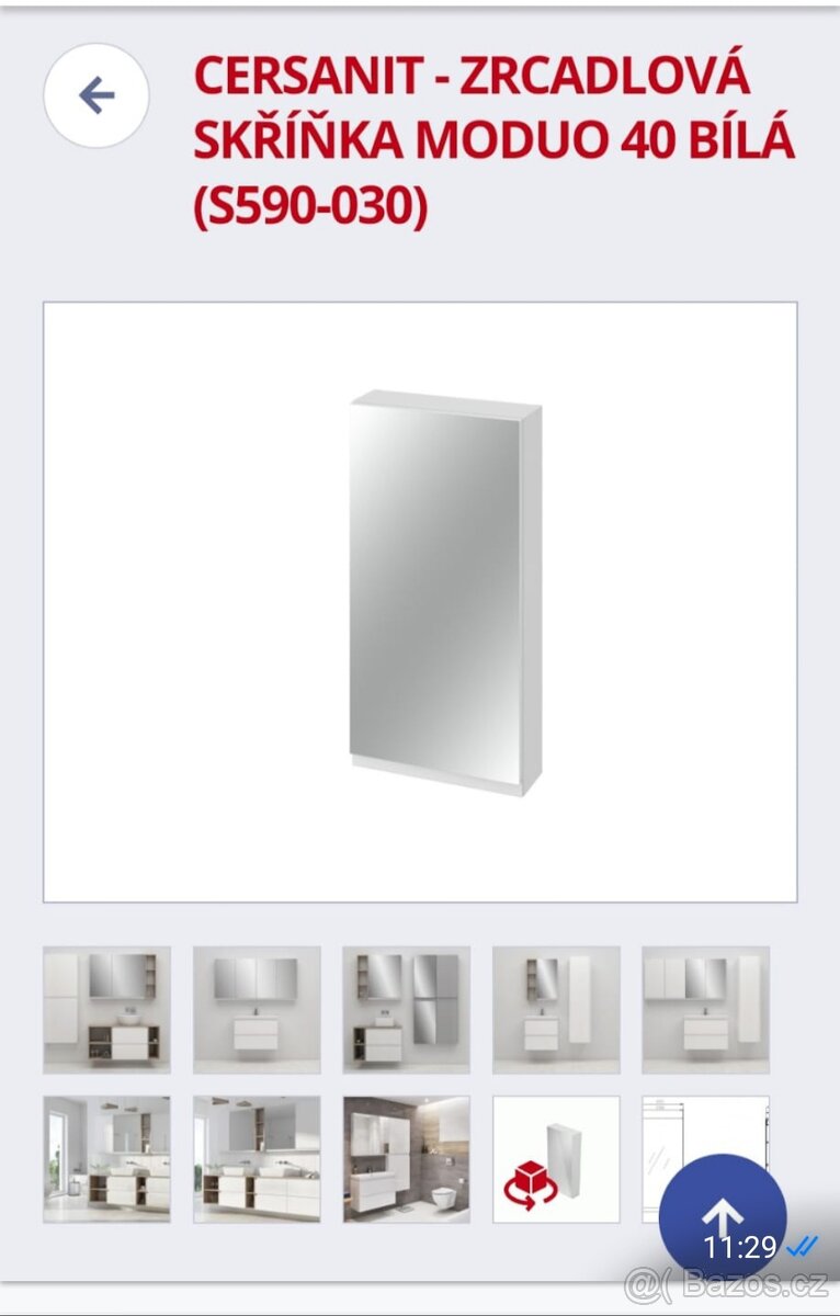 ZRCADLOVÁ SKŘÍŇKA  CERSANIT 40x80, 2ks, NOVÉ