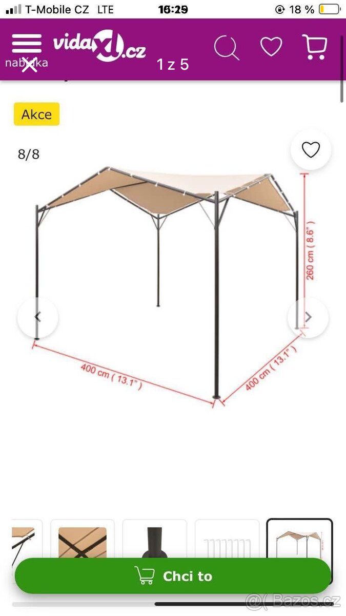 Pergola, altan , přístřešek 4x4,4x3