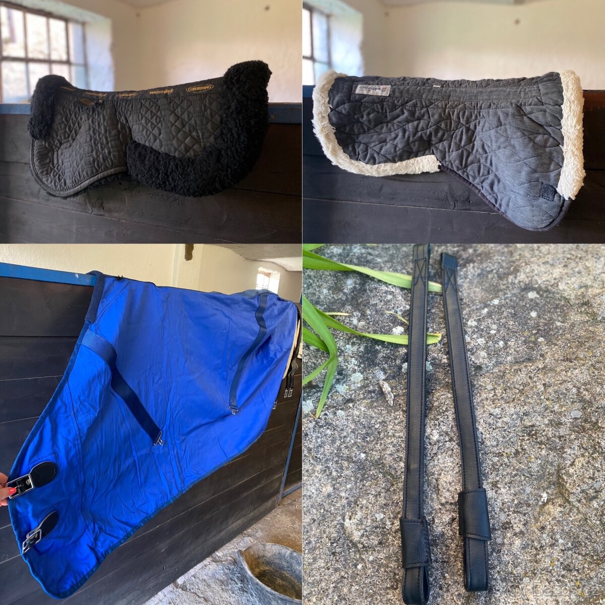 2x beránek, drezurní řemeny, deka 120cm