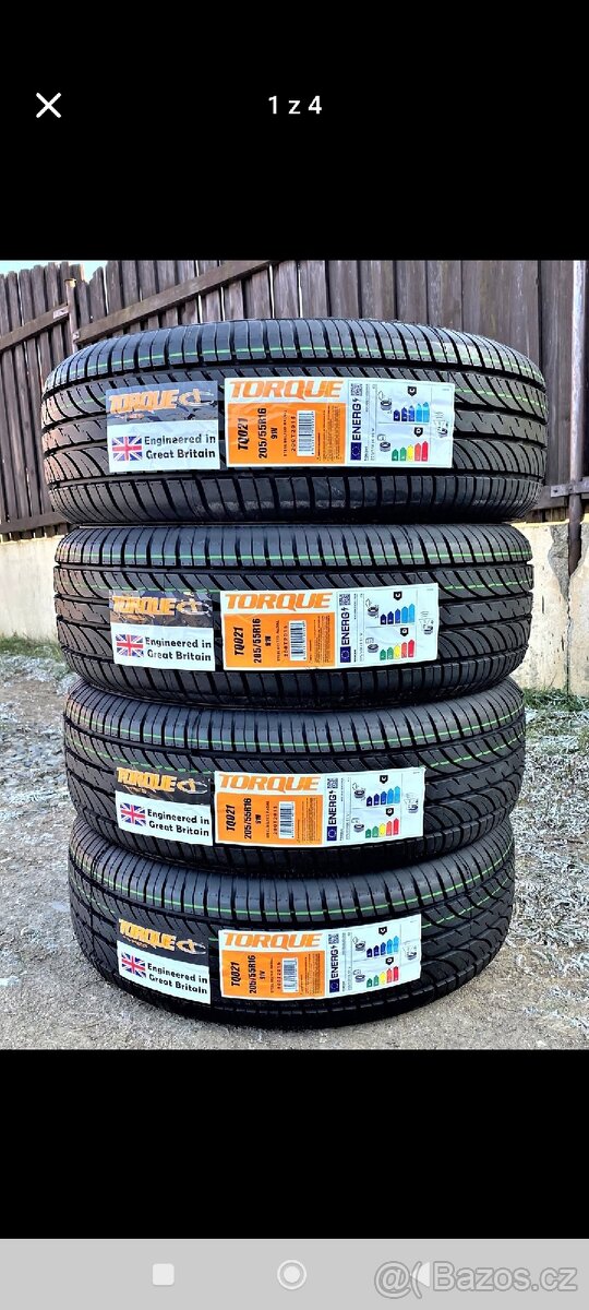 Prodám nové letní pneu Torgue 205/55/R16 91V 4ks