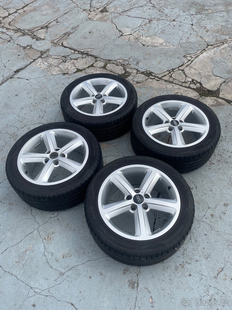 Originál alu kola AUDI 7,5Jx17” ET43 5x112 pneu 235/45/17