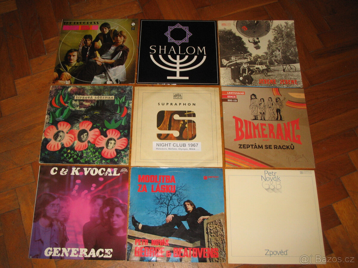 LP vinyly = The Progress, The Rebels, Shalom, Deep Purple at