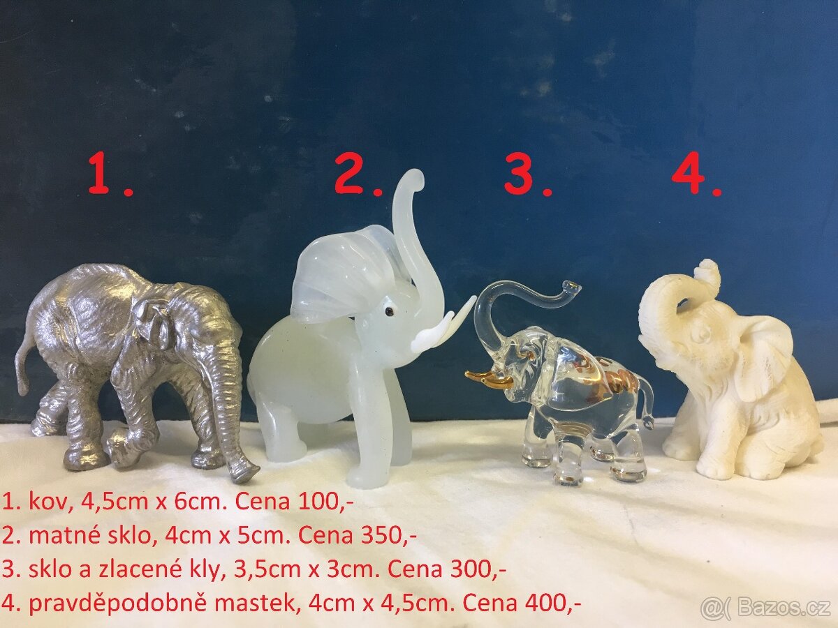 Figurky slonů V.