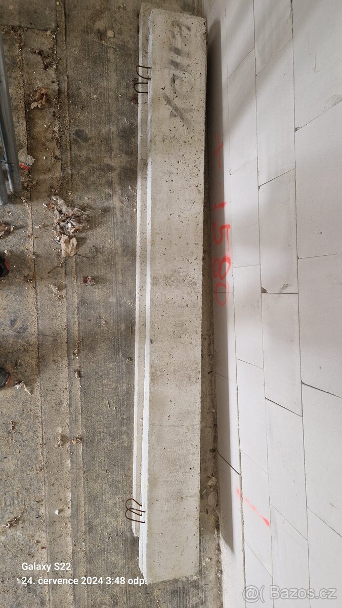 NOP betonový překlad 2000x200x6 4ks