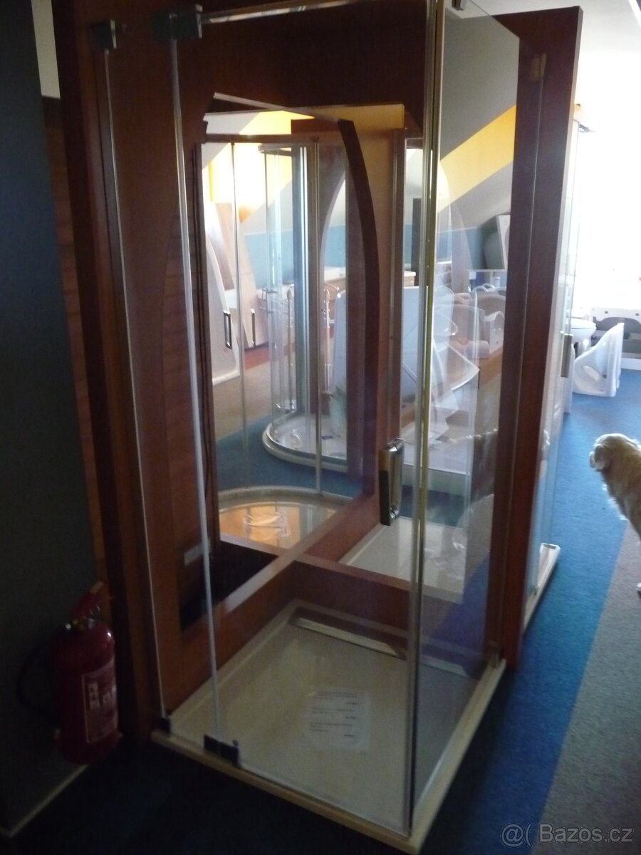 Sprchový kout SANSWISS CA13 s pevnou stěnou a vaničkou 90x90