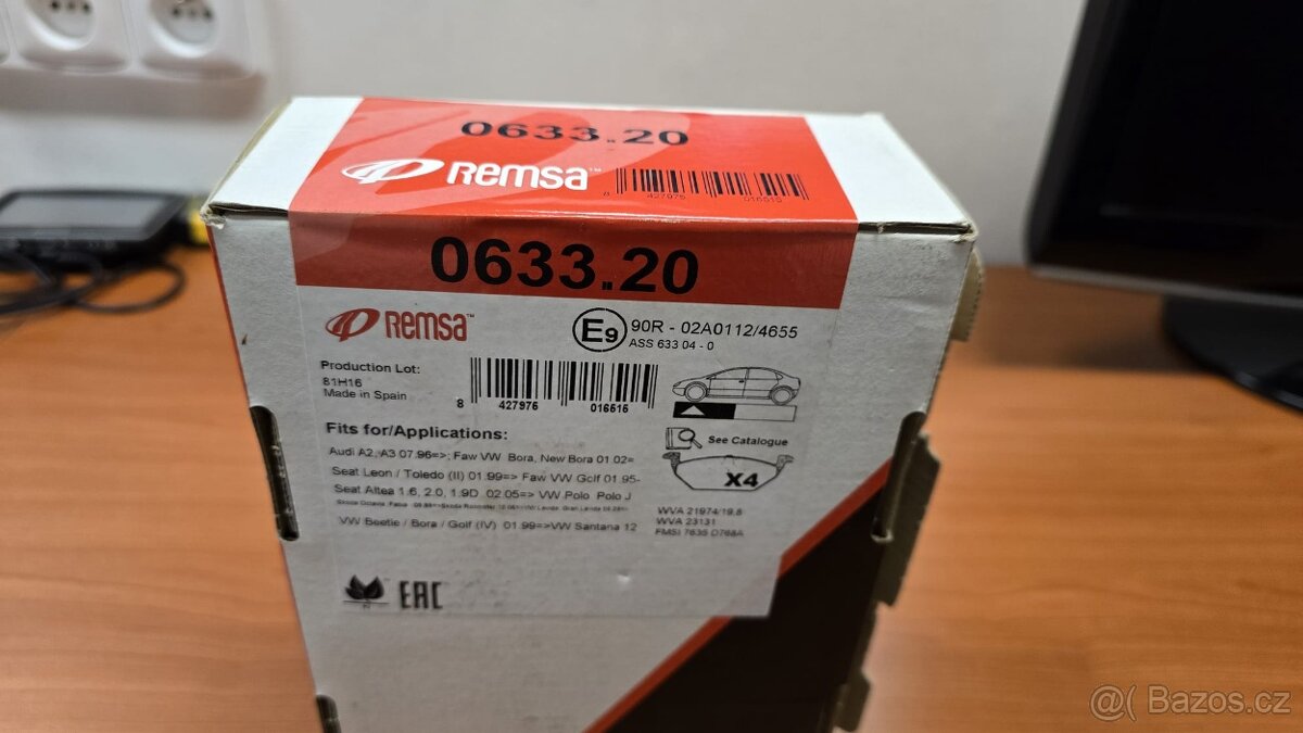 Brzdové destičky Remsa 0633.20