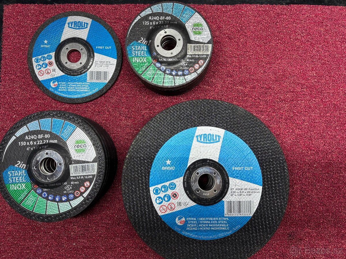 Brusné kotouče Reca a tyrolit