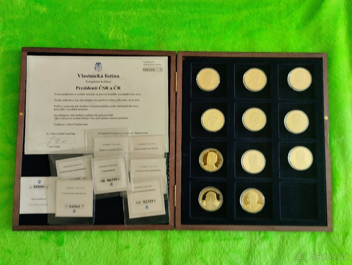 Pamětní mince (korunovační klenoty,prezidenti)