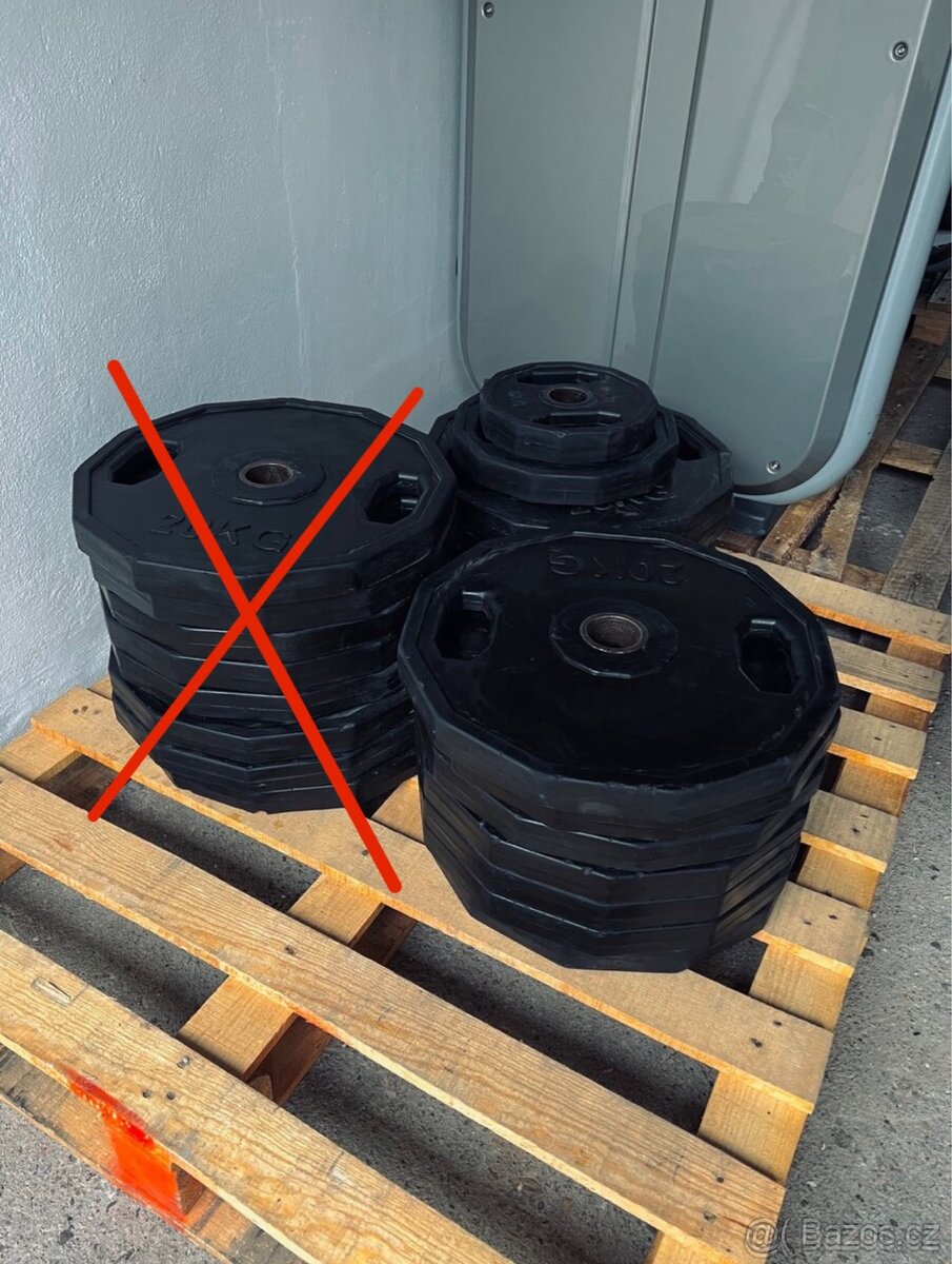Profi pogumovaný kotouče 50mm - Celkem až 250kg