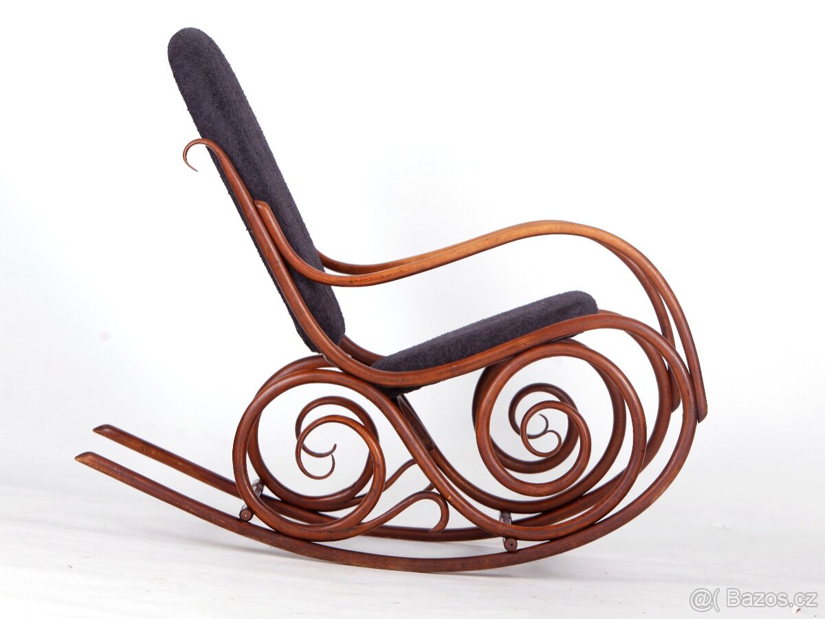 Starožitné houpací křeslo THONET, 1925.