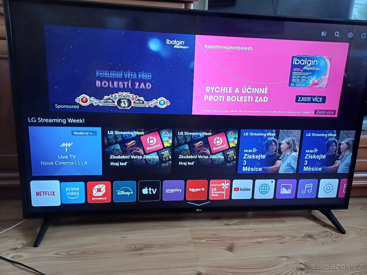 55"4K Smart LG 55UM7000-úhlopříčka 140cm