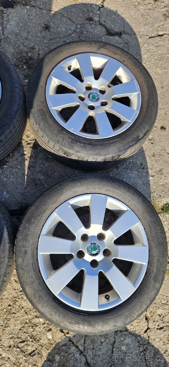 Alu kola r16, 5x112, octavia letní 205/55