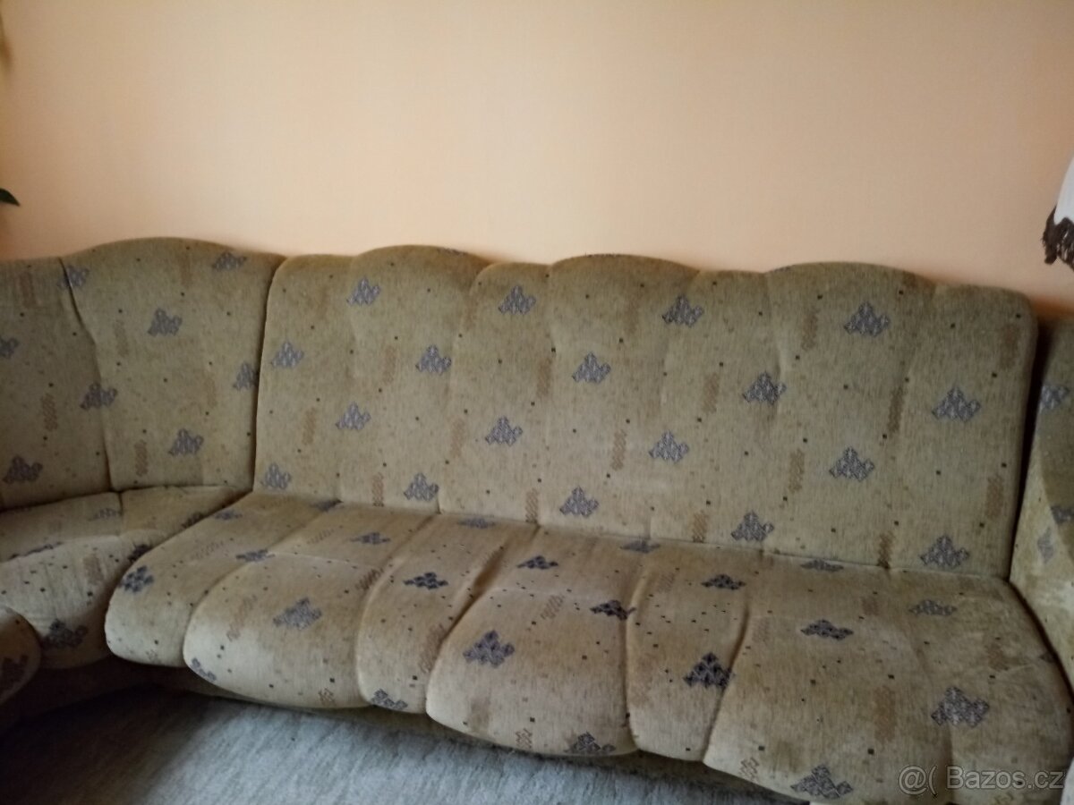 rohová, rozkládací souprava