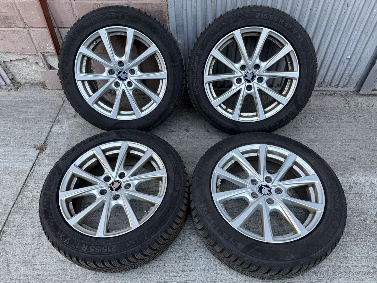 17" Elektrony 5x112 so zimnymi pneu 215/55 R17