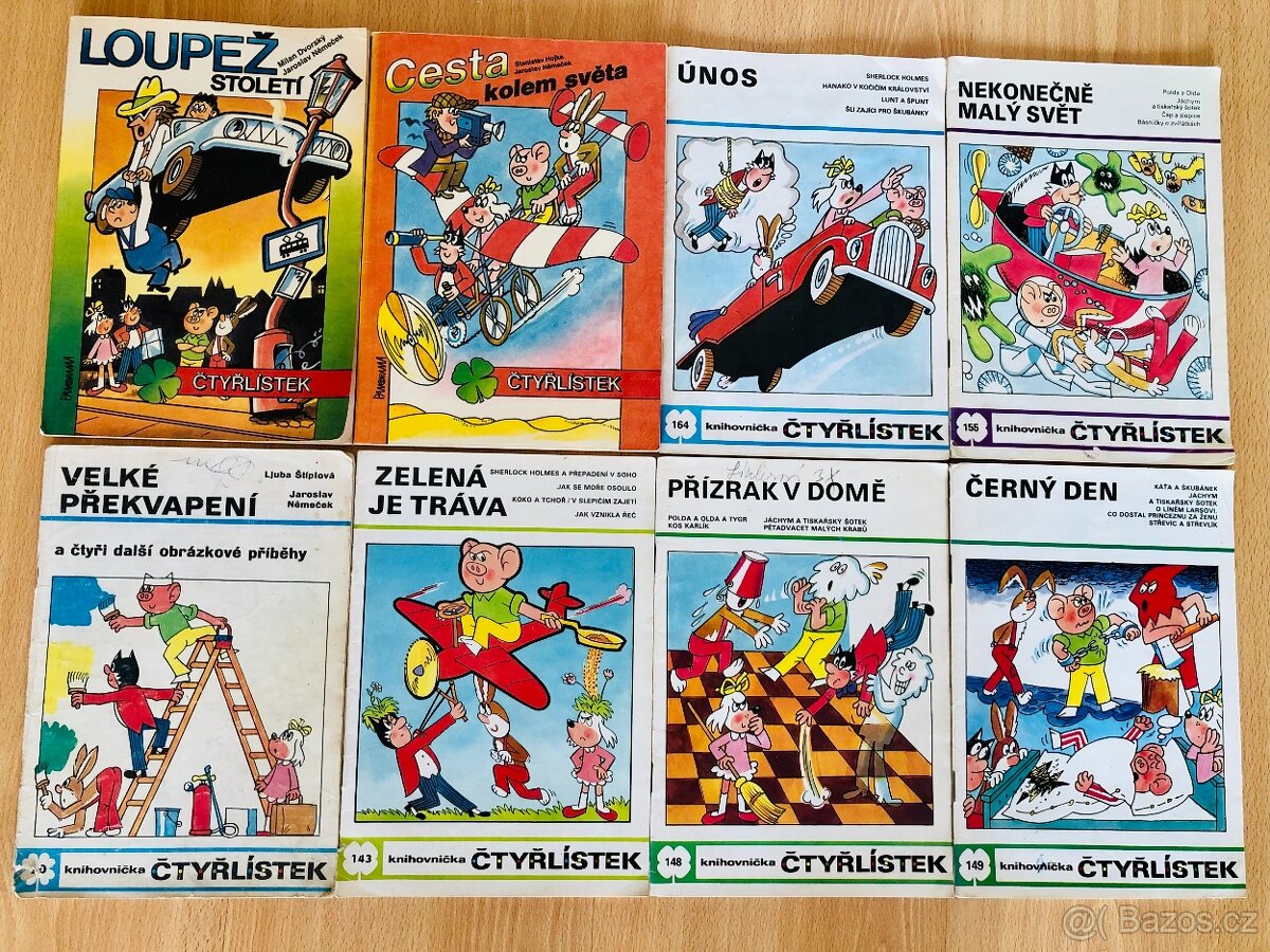 Čtyřlístek č. 70,143,148,149,155,164 a 2x kniha