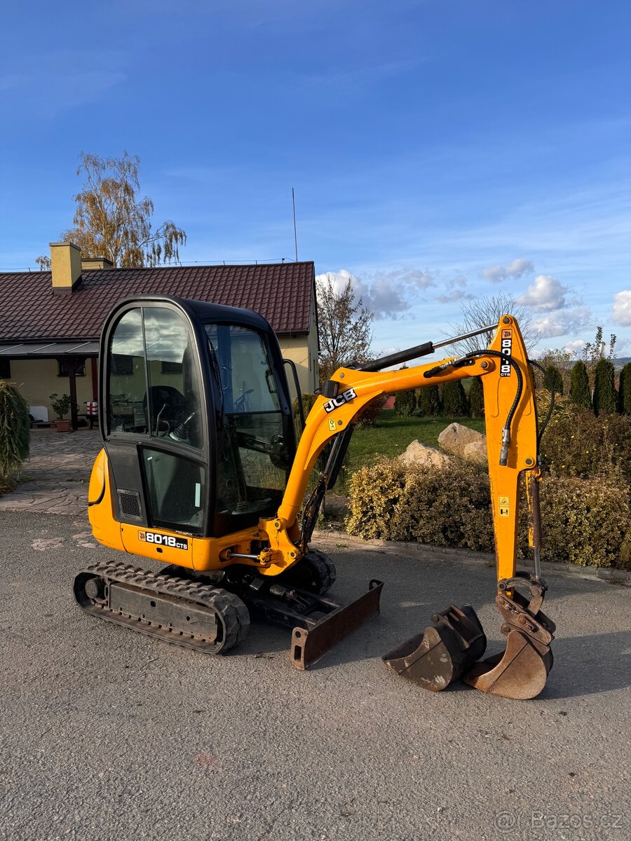 Minibagr JCB 8018 rok 2008 2x lzice