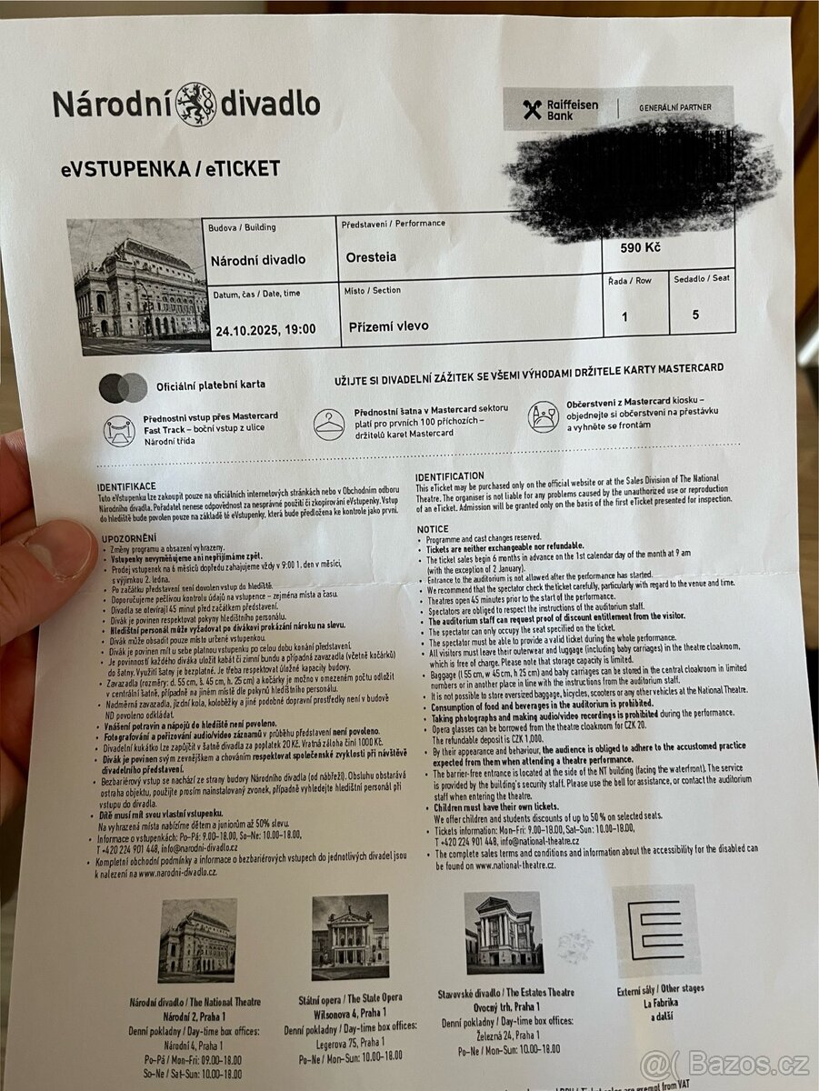 Národní divadlo - Oresteia první řada