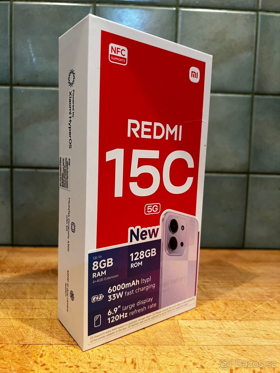 Nový Redmi 15C 128GB 8GB RAM (ZELENÝ)