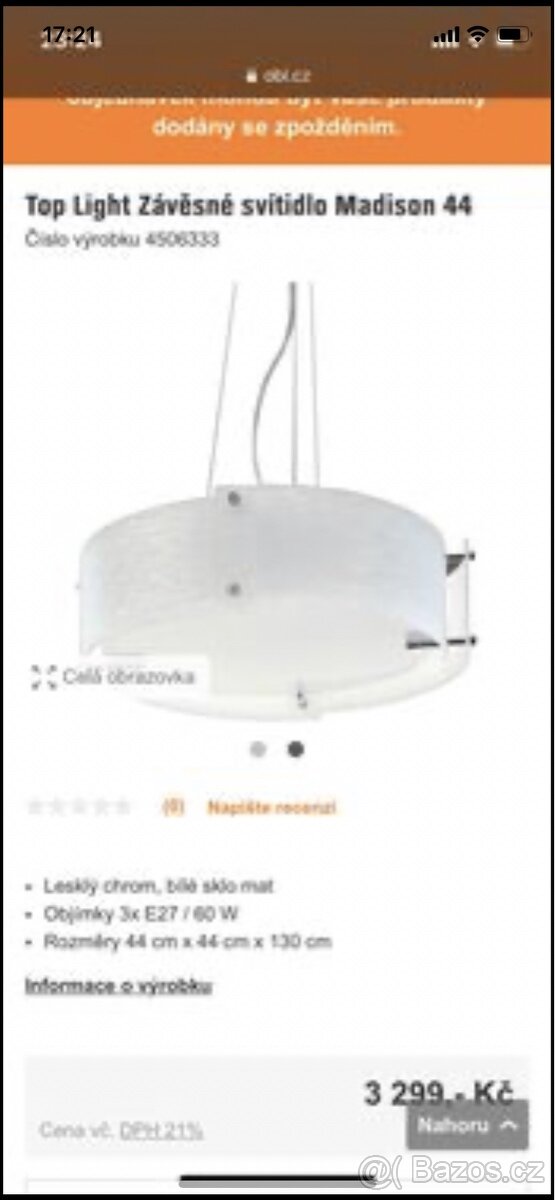 Nové závěsné svítidlo