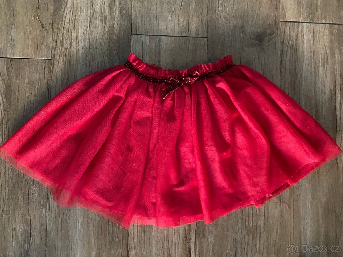 Dívčí červená tylová sukně H&M