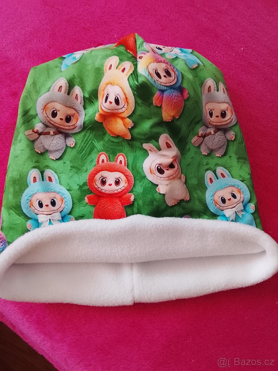 Zimní čepice Labubu s nákrčníkem