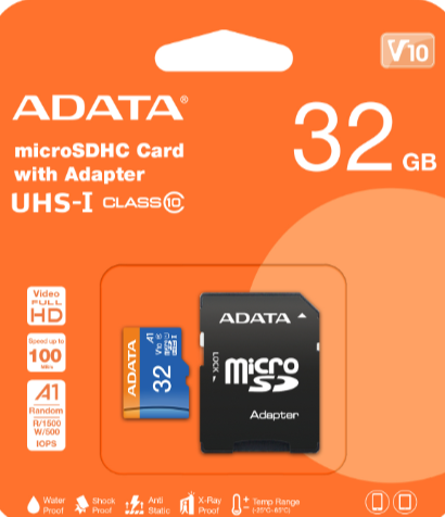 micro SDHC Adata 32GB UHS-I U1 Class 10+ Adaptér