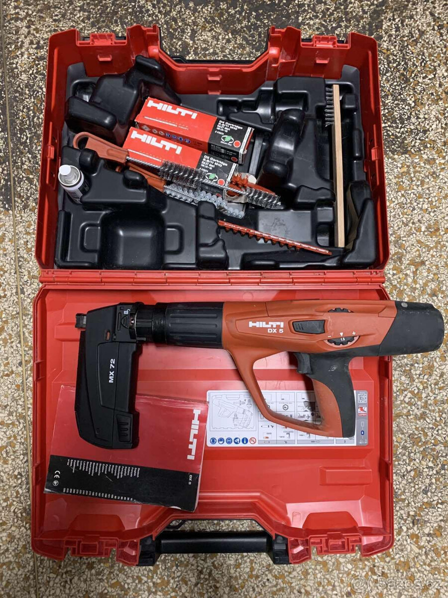 HILTI PRACHEM POHÁNĚNÝ PŘÍSTROJ DX 5-MX