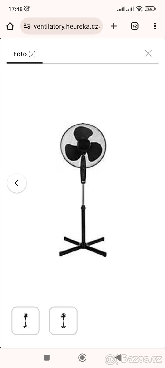 Stojanový ventilátor - větrák