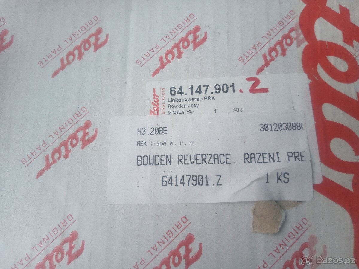 Zetor bowden reverzace řazení