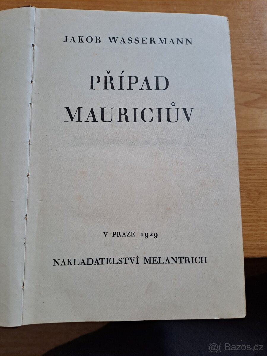 Případ Mauriciův Melantrich 1929