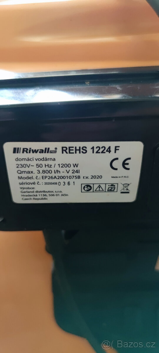 domácí vodárna Riwall málo použitá