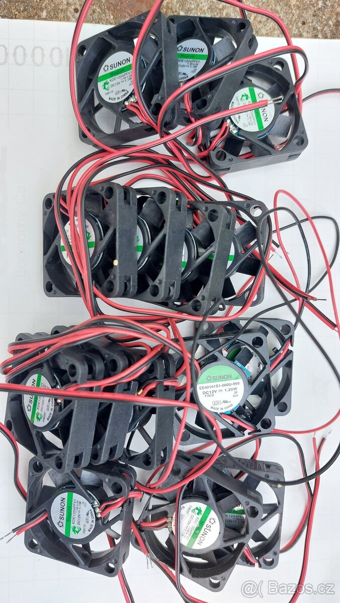 Prodám nový ventilátor 40x40x10 15 ks