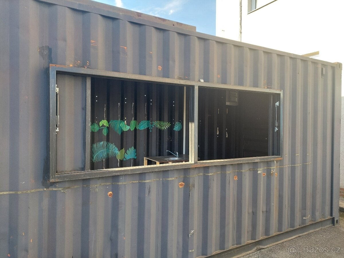 Lodní kontejner 20' - Kiosek. Prodejní stánek.