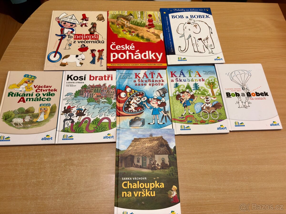 9 knih českých pohádek a večerníčků