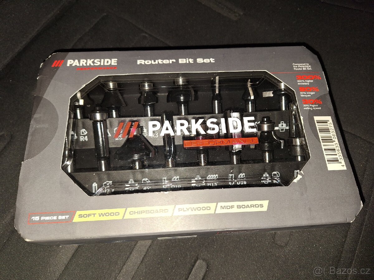 Parkside sada frezovacich bitů