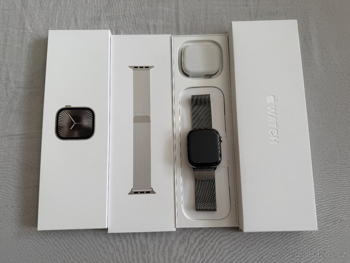 Apple Watch 10, přírodní titan, esim, Istyle