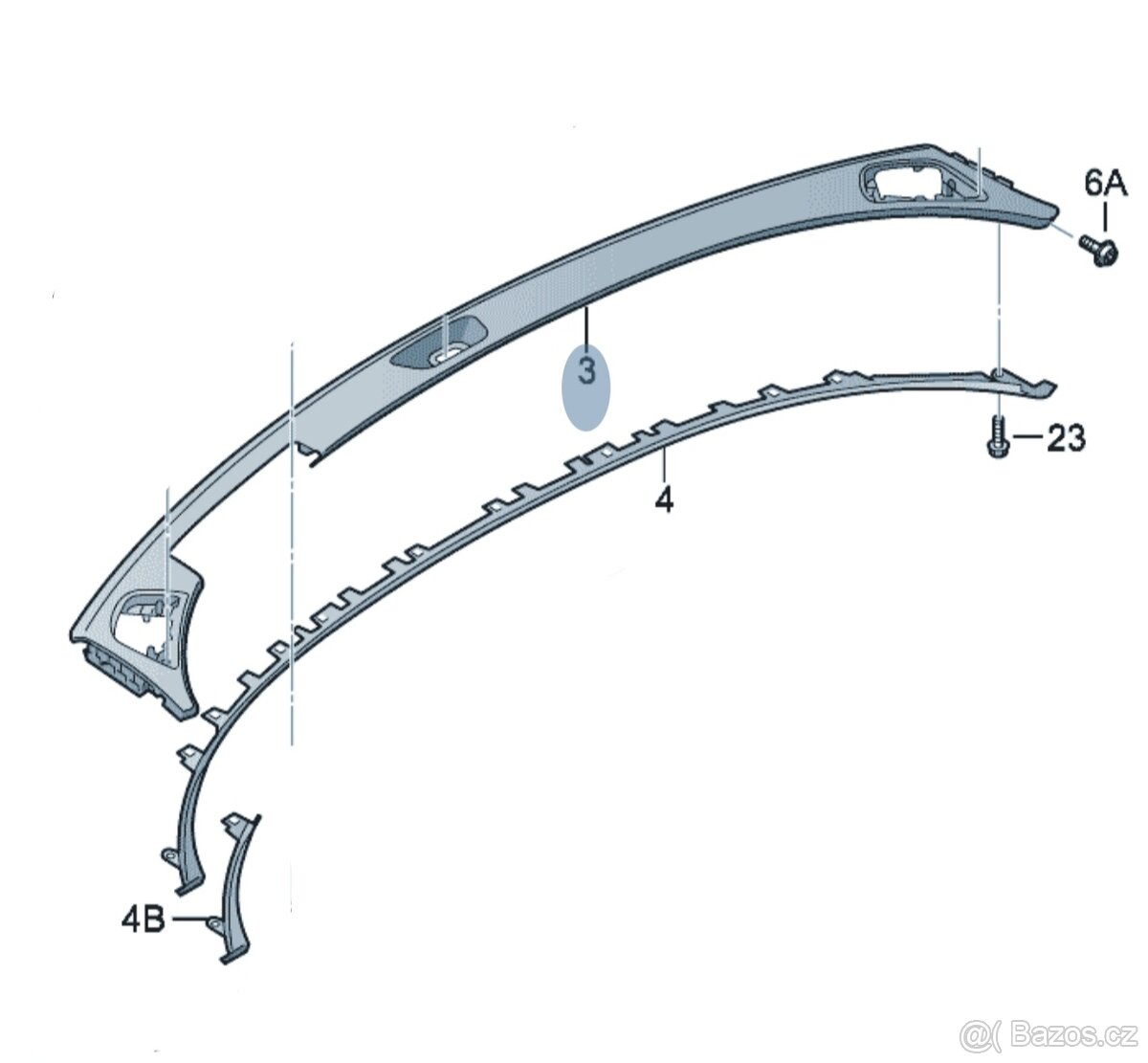 Panel přístrojové desky Audi A6 C7 4G0857051