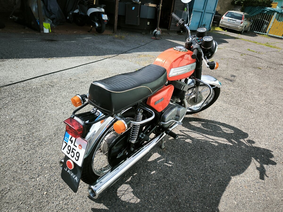 Jawa 350/634-5 (konopnice) chromka. WAPE-zapalování