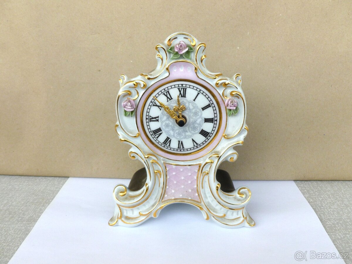 Porcelánové hodiny RoyalDux Josefína, TOP stav