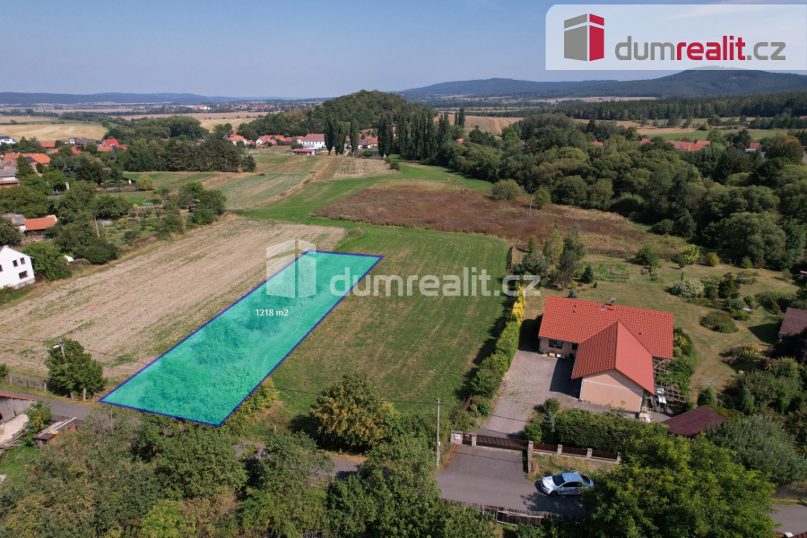 Prodej stavebního pozemku 1218 m2 v obci Běštín, okrese Bero