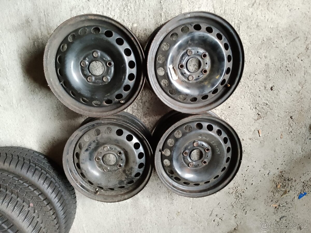 Ocelové disky Škoda, VW 6x15 5x112 et43 57,1mm