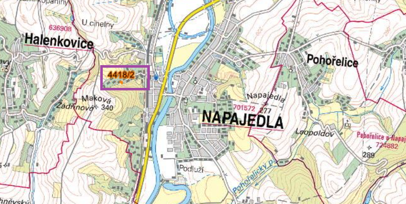 Prodej celého pozemku Radovany 378 m² Chatová oblast