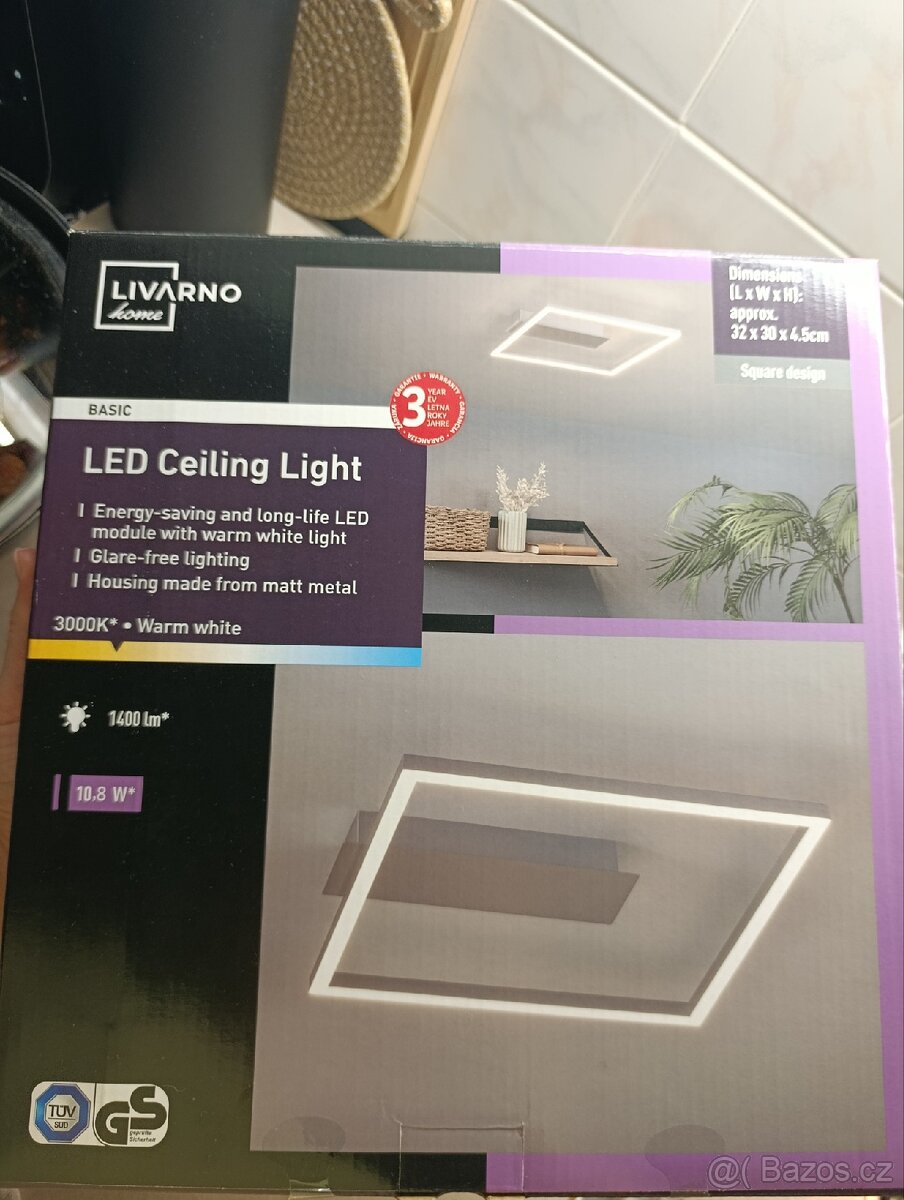 Stropní LED svítidlo čtverec