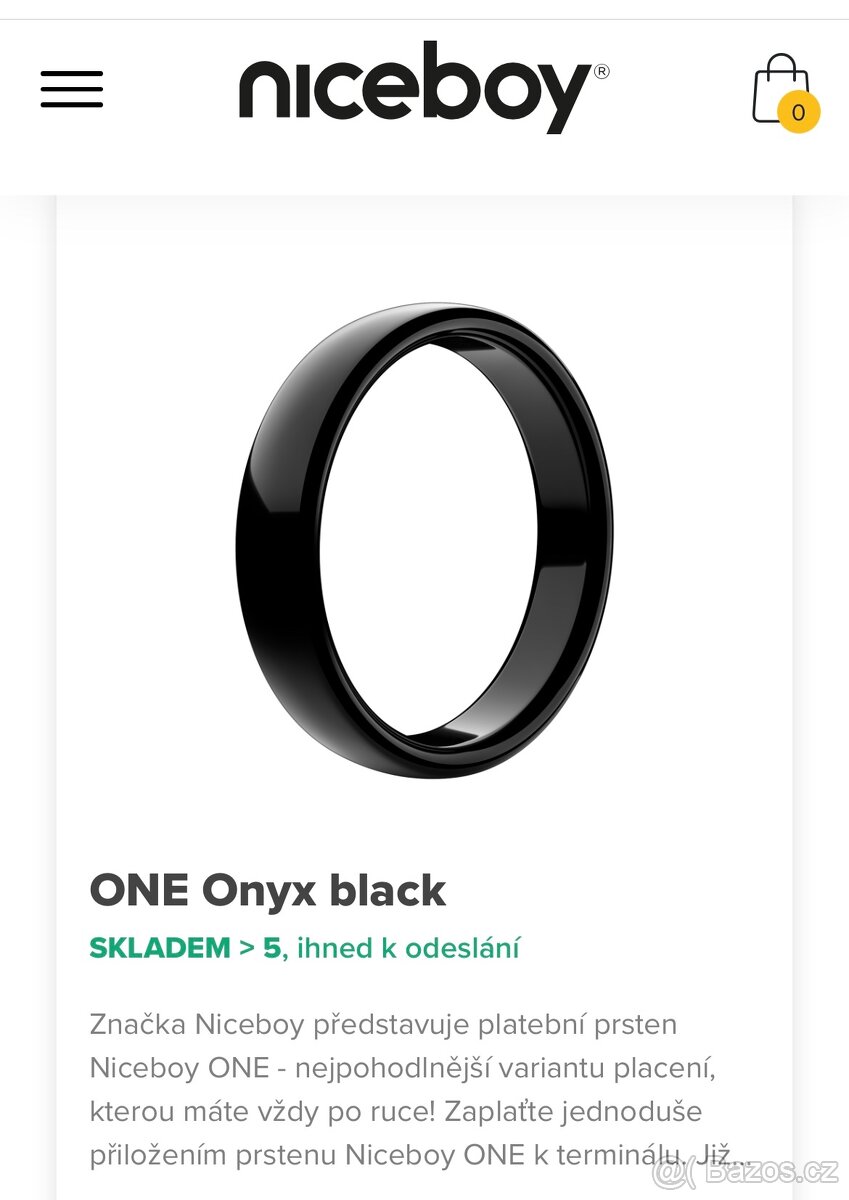 Platební prsten Niceboy různé velikosti